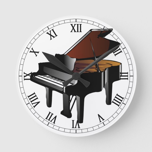 Piano Round Clock (Front)