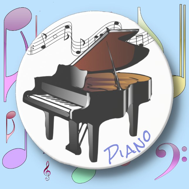 PIANO - Round Sandstone Beverage Coaster (Creator Uploaded)