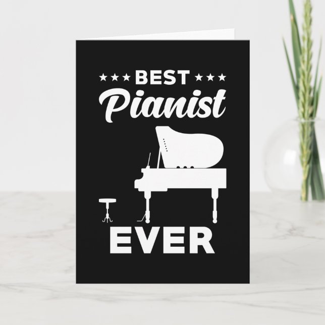 Piano Saying Best Pianist Card (Front)