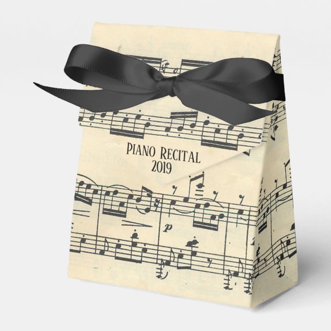 Piano Sheet music for recital Favour Box (Front Side)