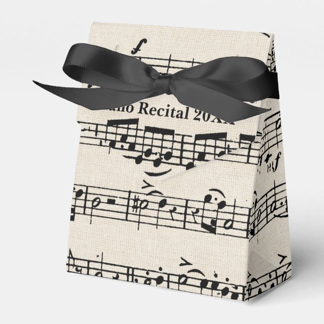 Piano Sheet Music for Recital   Favour Box (Front Side)