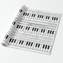 Piano Sheet Music Romantic Wrapping Paper