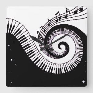 Piano Square Wall Clock