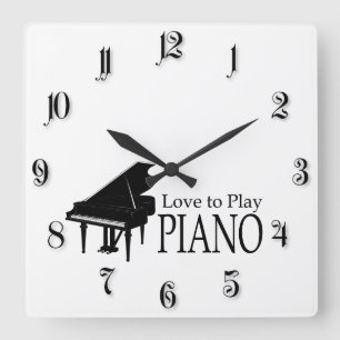 Piano Square Wall Clock