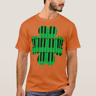 Piano St Patricks Day Clover Irish Gift Idea  T-Shirt