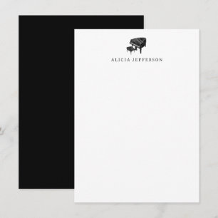 Piano Stationery - Personalised Piano Note Cards