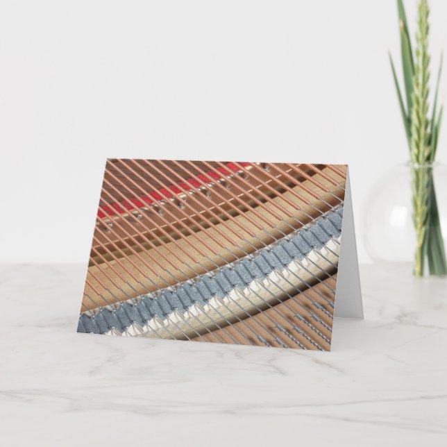 Piano Strings - Blank Note Card (Front)