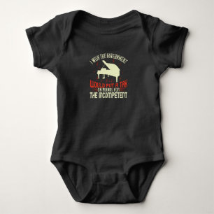 Piano Tax On Piano For The Incompetent Baby Bodysuit