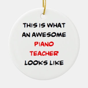 piano teacher, awesome ceramic tree decoration