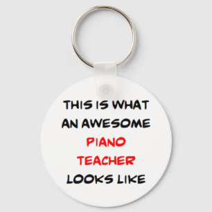 piano teacher, awesome key ring