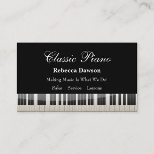 Piano Teacher Business Card