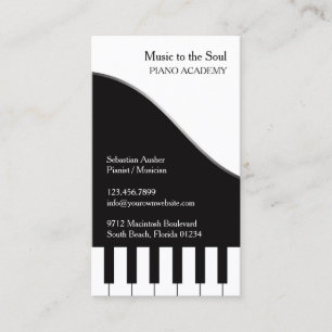 Piano Teacher Business Card
