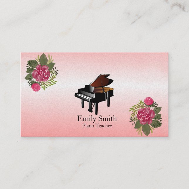 Piano Teacher Business Card (Front)