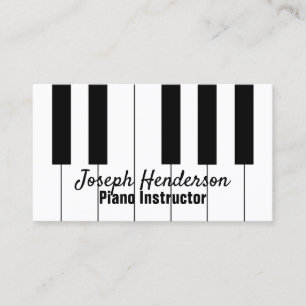 Piano Teacher Business Card