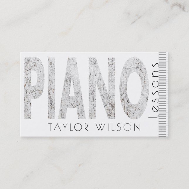 piano teacher business card (Front)