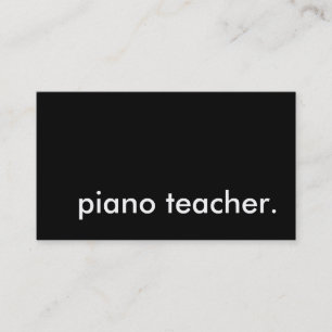 piano teacher. business card