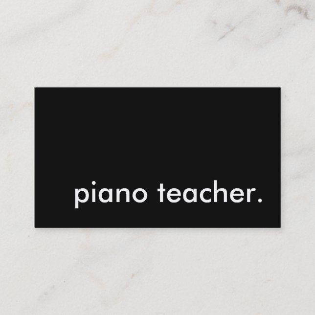 piano teacher. business card (Front)