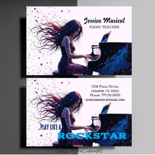 Piano Teacher Business Card