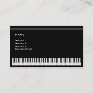 Piano Teacher Business Card