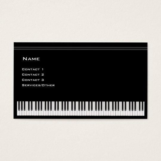 Piano Teacher Business Card