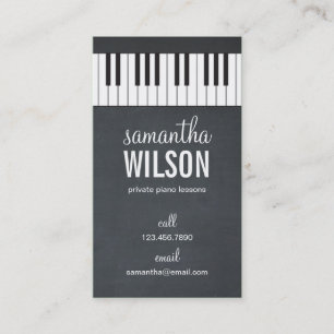 Piano Teacher Business Card