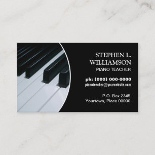 Piano Teacher Frame Business Card