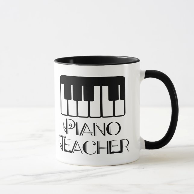 Piano Teacher Keyboard Music Mug (Right)