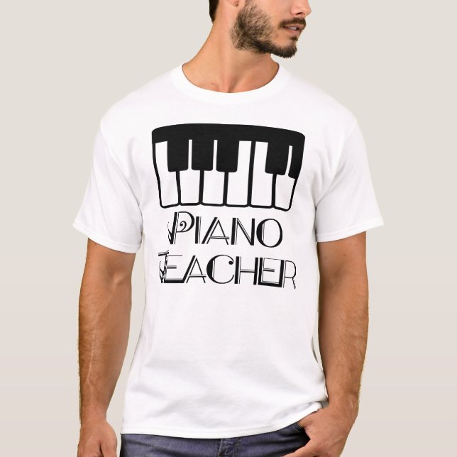 Piano Teacher Keyboard Music T-Shirt (Front)