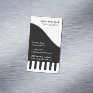 Piano Teacher Magnetic Business Card