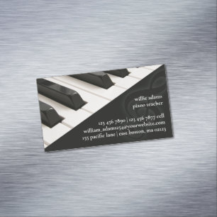 Piano Teacher Magnetic Business Card