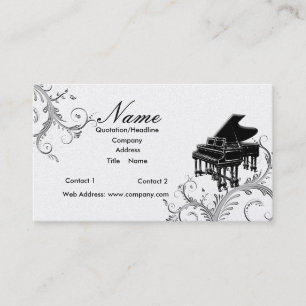 Piano Teacher or Sales Grand Piano Business Card