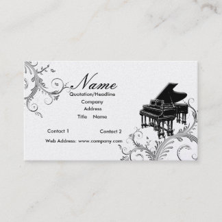 Piano Teacher or Sales Grand Piano Business Card
