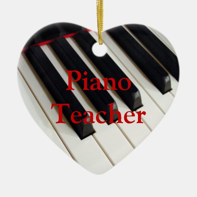 Piano Teacher Ornament (Front)