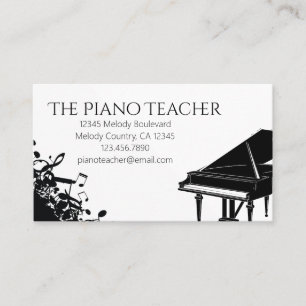 Piano Teacher Pianist Musician's Business Card