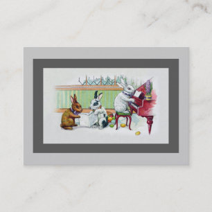 Piano Teacher Tutor Rabbit Breeder - Two Sided Business Card