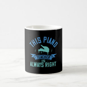 Piano -The Piano Teacher Is Always Right Coffee Mug
