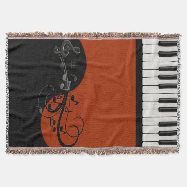 Piano Throw Blanket (Front)