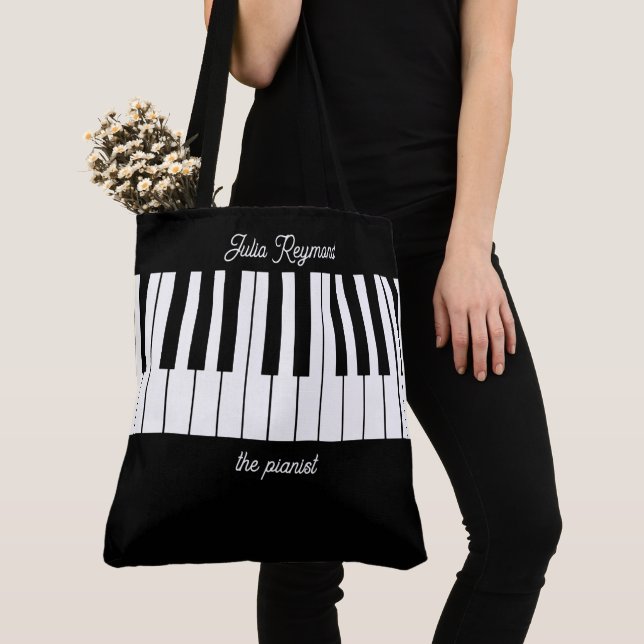 Piano Tote Bag for stylish Pianist (Close Up)