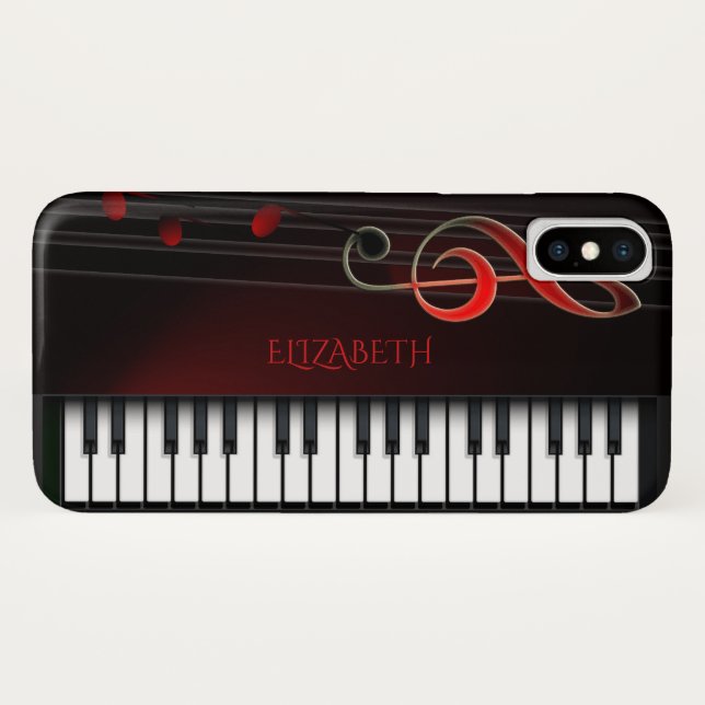 Piano & Treble Clef Case-Mate iPhone Case (Back (Horizontal))