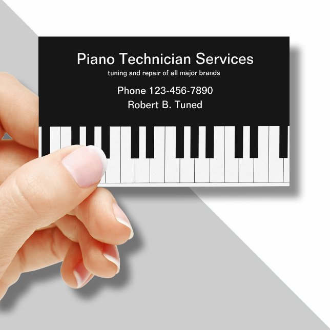 Piano Tuner And Technician Business Card (Creator Uploaded)