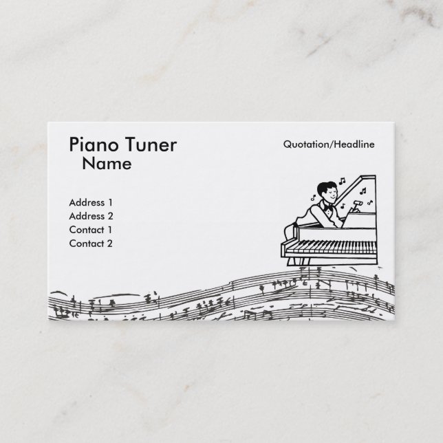 Piano Tuner Business Card (Front)