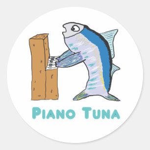Piano Tuner (Tuna) Classic Round Sticker