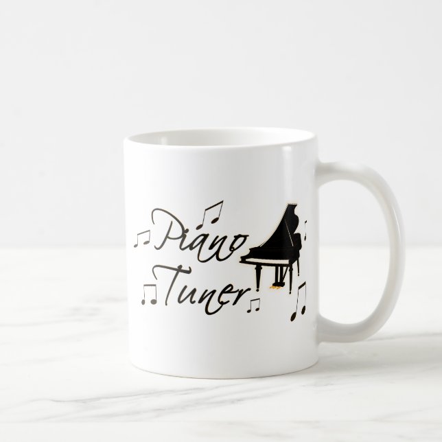 Piano Tuner witih Brownish Orange Pedal and Trim Coffee Mug (Right)