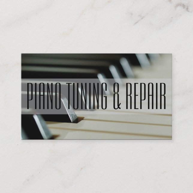 Piano Tuning & Repair Music Instructor Business Business Card (Front)