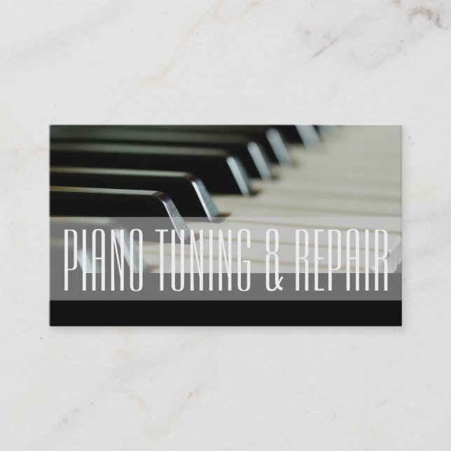 Piano Tuning & Repair Music Instructor Business Business Card (Front)