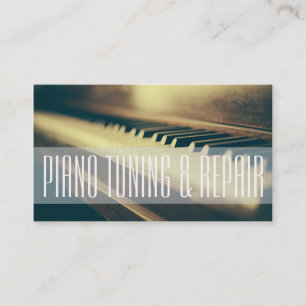 Piano Tuning & Repair Music Instructor Business Card