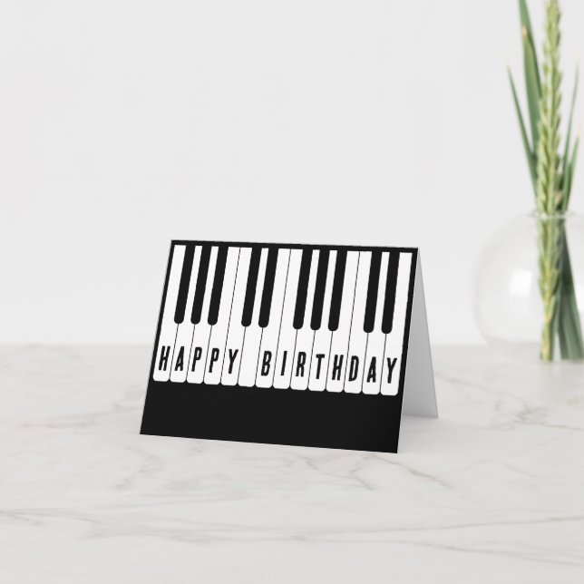 Piano tuts Happy Birthday  Card (Front)