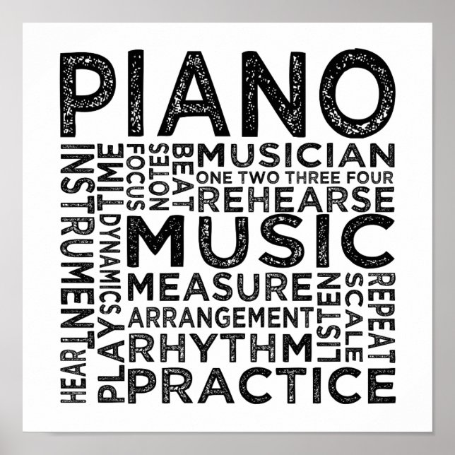 Piano Typography Poster (Front)