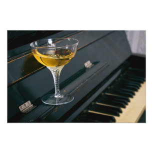 Piano with drink photo print