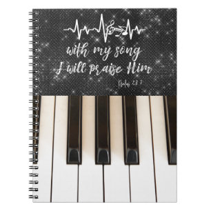 PIano with Psalms Scripture Notebook